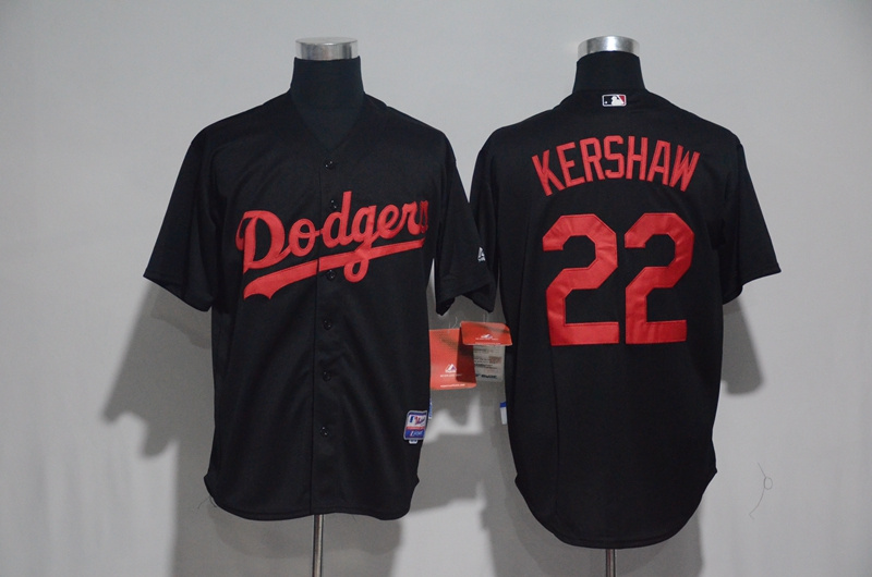 2017 MLB Los Angeles Dodgers #22 Kershaw Black Classic Jerseys